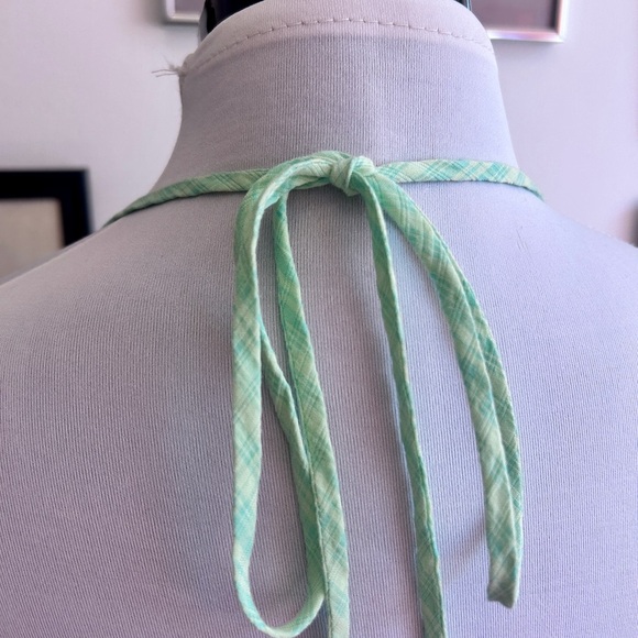 Majorelle Mint Gingham Halter Ruffle Dress – Size M - Picture 5 of 13